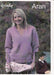 Wendy Patterns Wendy Aran with Wool - V Neck Raglan Sweater (5199) 5015832451994