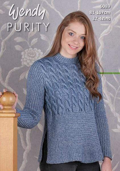 Wendy Patterns Wendy Purity - Cable Sweater (6089) 5015832460897