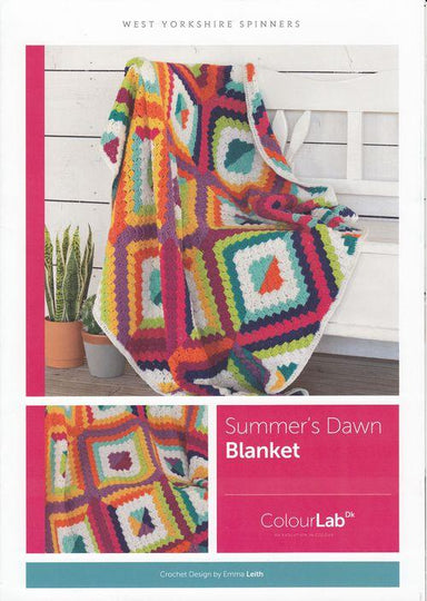 West Yorkshire Spinners Patterns West Yorkshire Spinners ColourLab DK - Summer's Dawn Blanket Pattern by Emma Leith 5053682889727