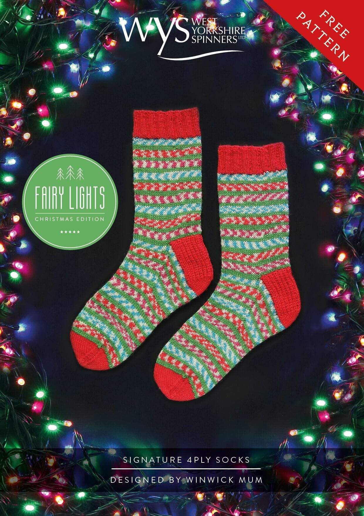 West Yorkshire Spinners Patterns West Yorkshire Spinners Fairy Lights Free Sock Pattern