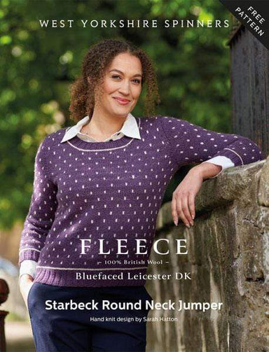 West Yorkshire Spinners Patterns West Yorkshire Spinners Fleece DK - Starbeck Round Neck Jumper 5053682001280