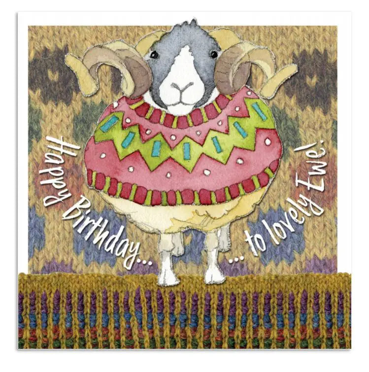 Emma Ball Woolly Sheep Birthday Lovely Ewe Greetings Card
