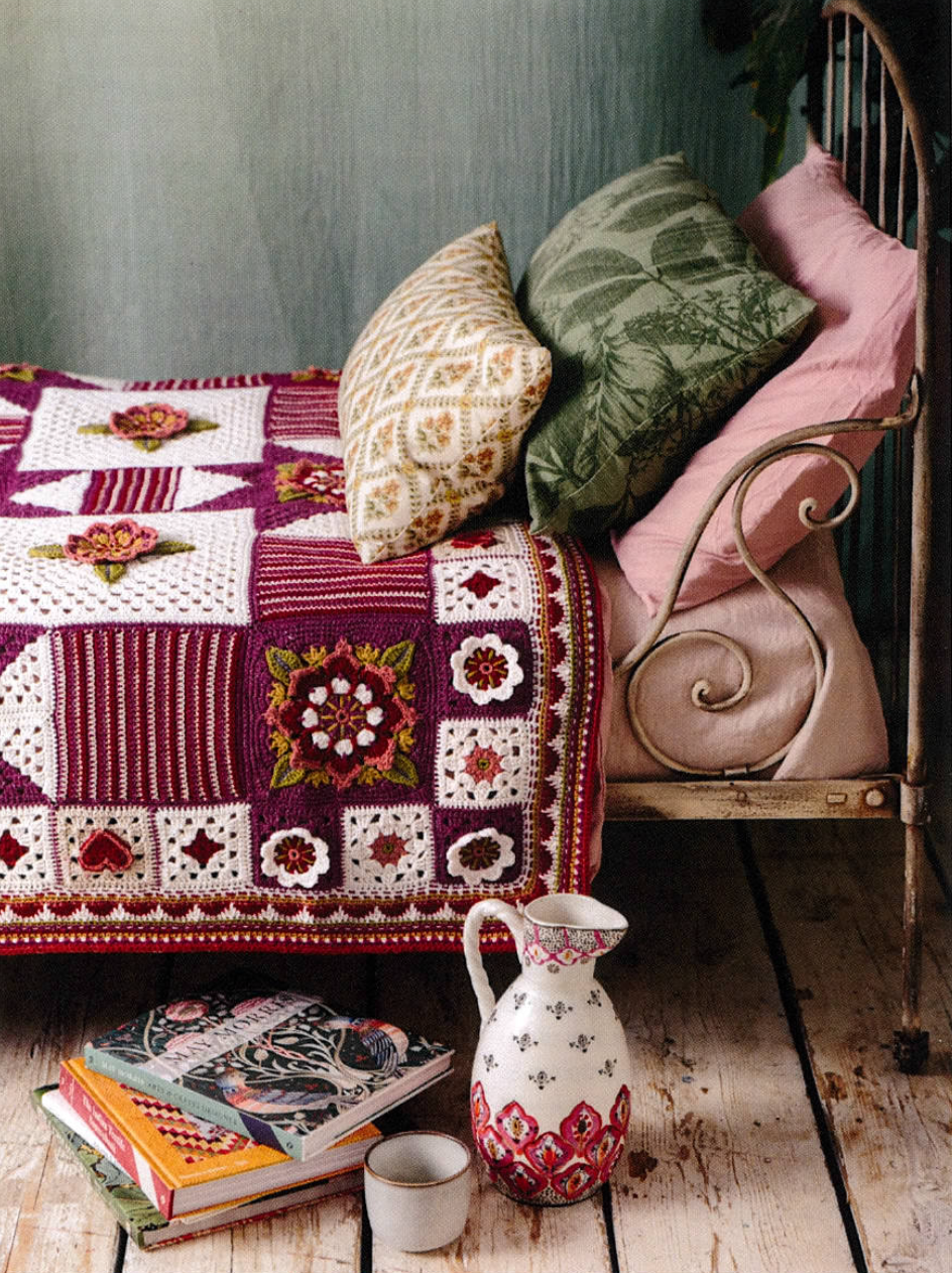 Jane Crowfoot Indigo Dreams & Crimson Dreams Blanket Pattern