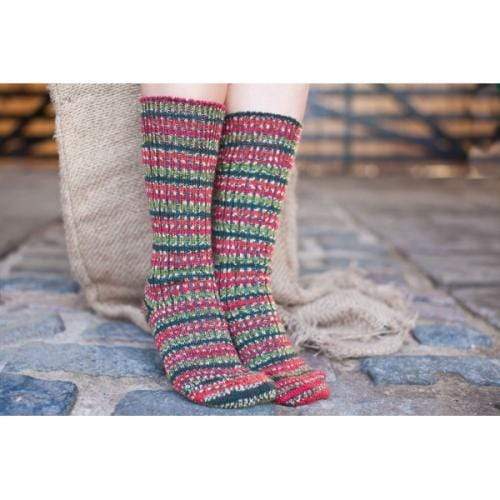 West Yorkshire Spinners Socks Bluefaced Leicester Country Sock Collection - Special Edition Holly Berry