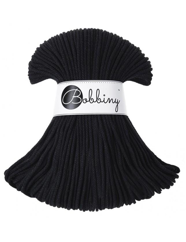 Bobbiny Yarn Black Bobbiny Cotton Cord - Junior (3mm) 5902340201299