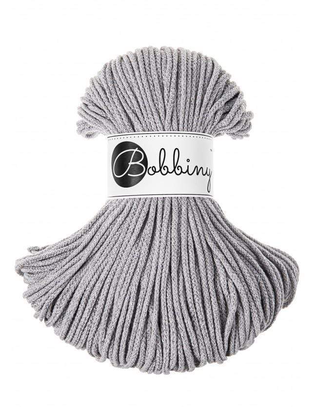 Bobbiny Yarn Silvery Light Grey Bobbiny Cotton Cord - Junior (3mm)