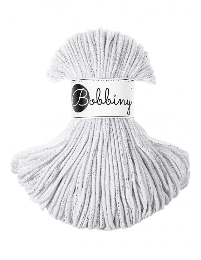 Bobbiny Yarn Silvery White Bobbiny Cotton Cord - Junior (3mm)