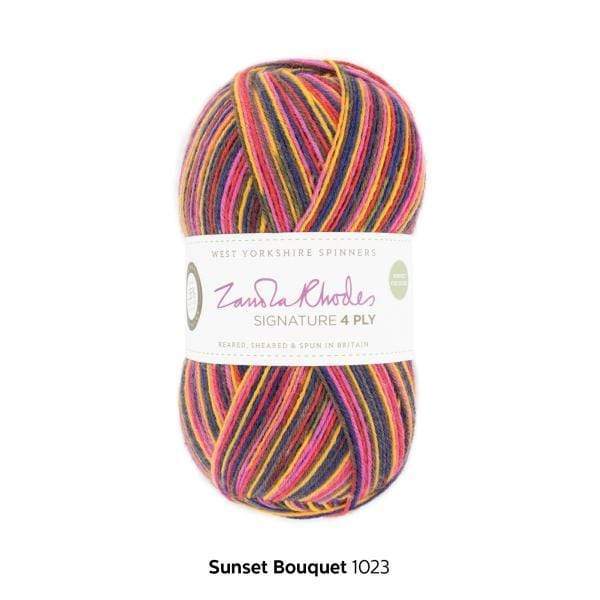 West Yorkshire Spinners Yarn Sunset Bouquet (1023) West Yorkshire Spinners Signature 4 Ply (Zandra Rhodes) 5053682000979